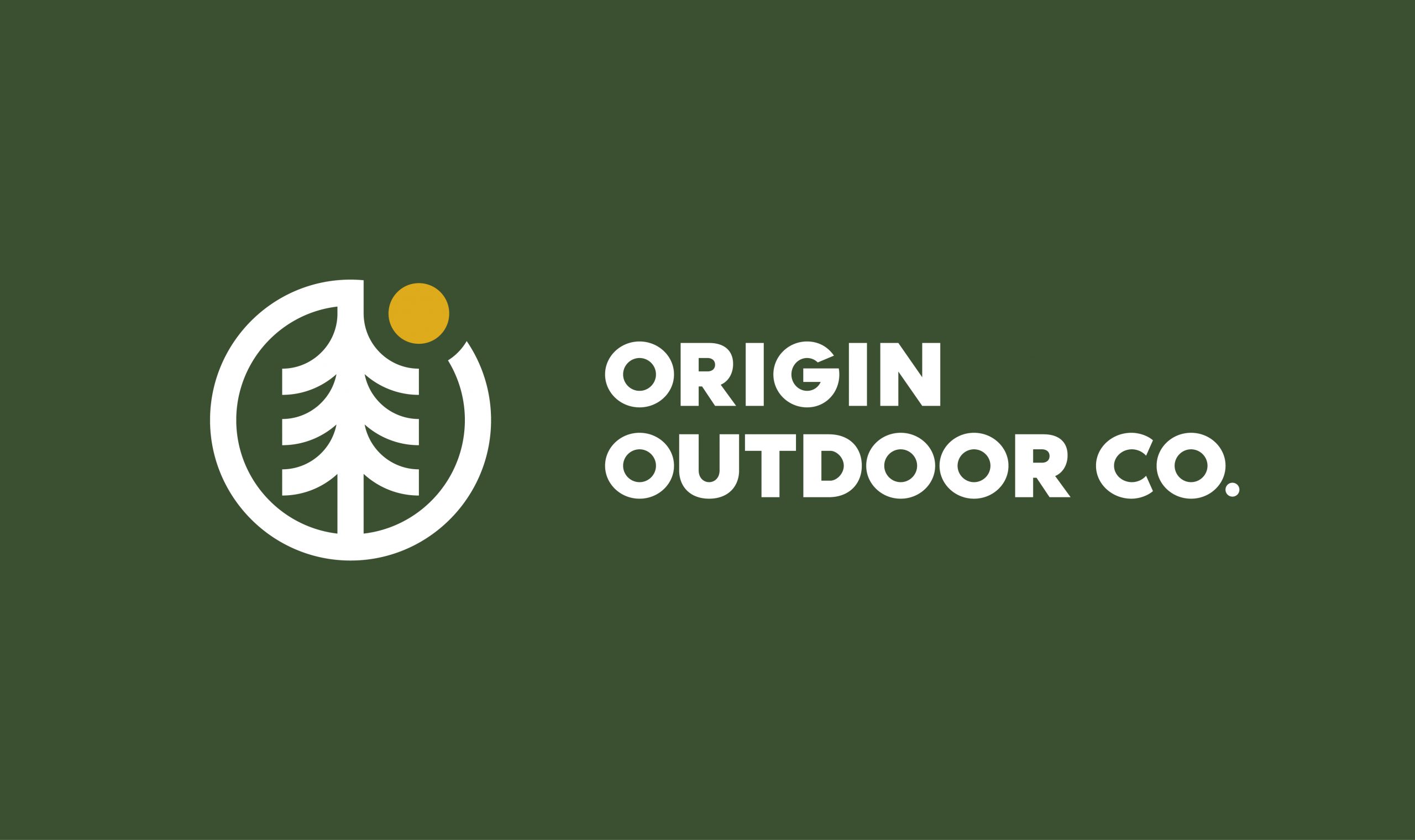 Logo design for Origin Outdoor, a clean and representative icon fit to represent a company that sells outdoors equipment.
